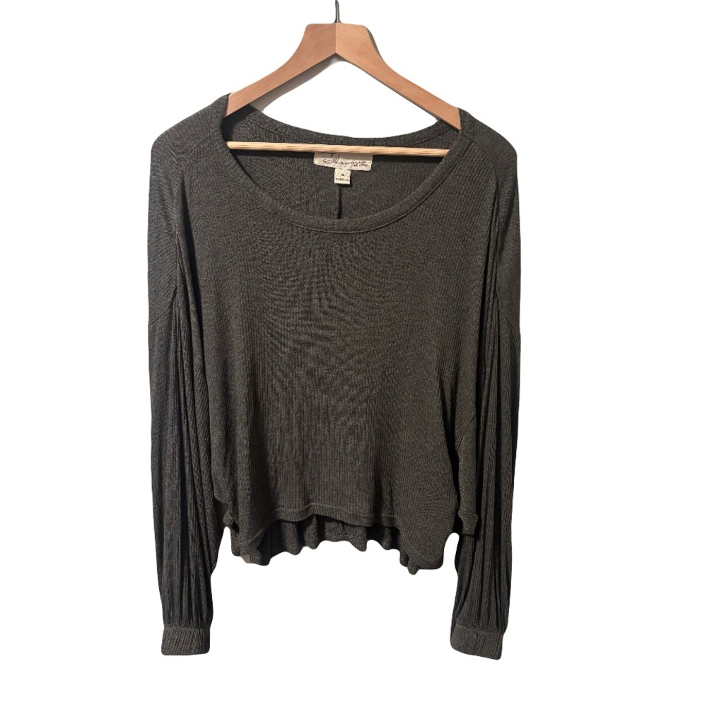Vintage Havana Women's charcoal Long Sleeve Top size medium
